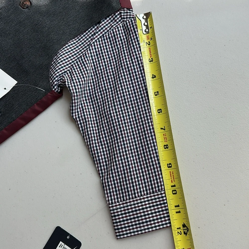 NWT Nautica 3pieces Checkered Shirt and Vest Set Size 3-T (Boy) - Picture 11 of 16